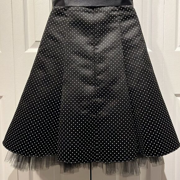 Jessica McClintock for Gunne Sax Vintage Black/White Satin Dress Size‎ 5/6 - Picture 9 of 14